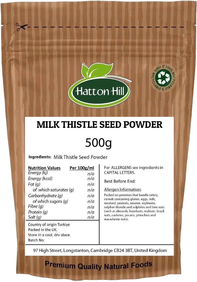 Milk Thistle Seed Powder 500g by Hatton Hill